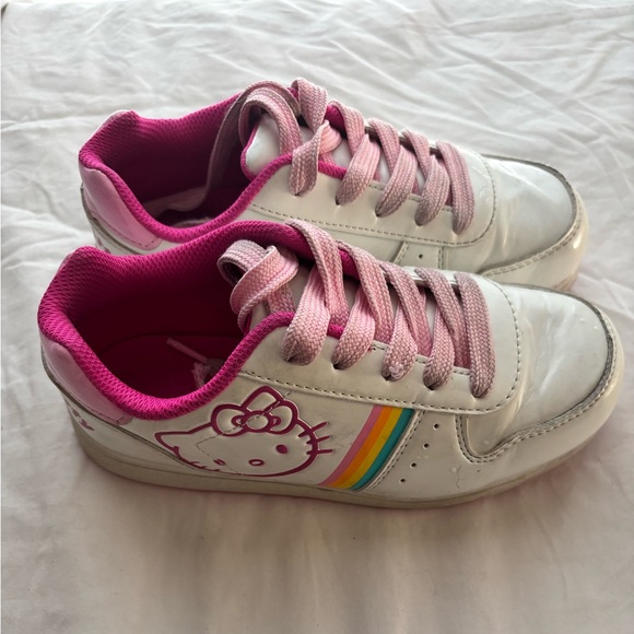 Hello Kitty Kids Sneakers - White, Pink, and Rainbow size 2 - Picture 1 of 4